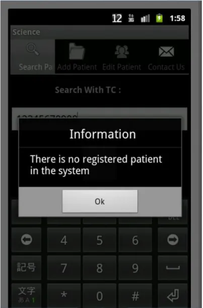 Figure 5.48: Search Patient Page 2 of Mobile Science 