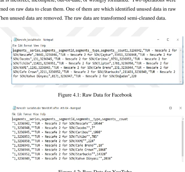 Figure 4.1: Raw Data for Facebook 