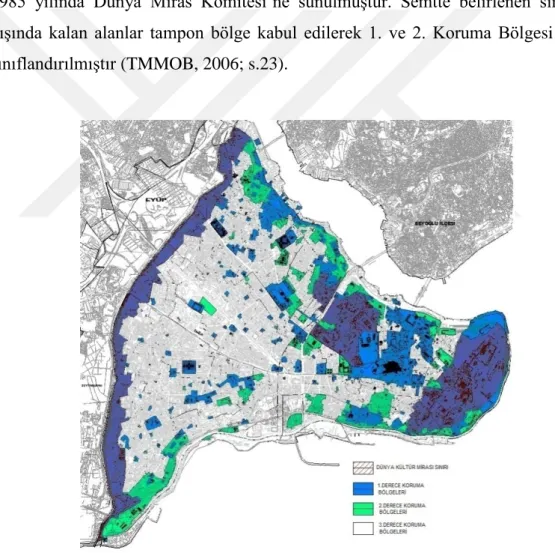 Şekil -12: Tarihi Yarımada Koruma Bölgeleri 