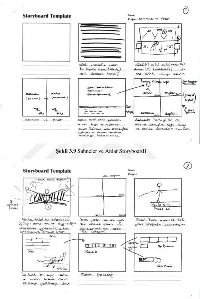 Şekil 4.10 Sahneler ve Anlar Storyboard2 