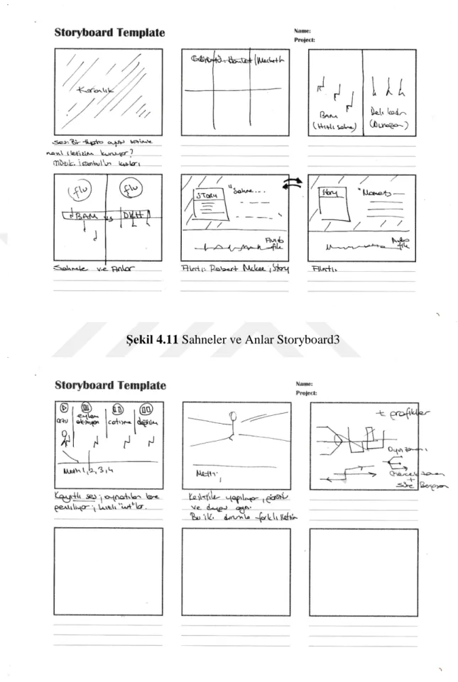Şekil 4.12 Sahneler ve Anlar Storyboard4 