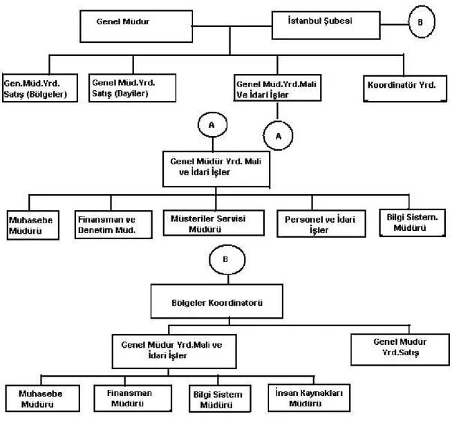 Şekil 1 : Bir hizmet işletmesinin organizasyon şeması 89