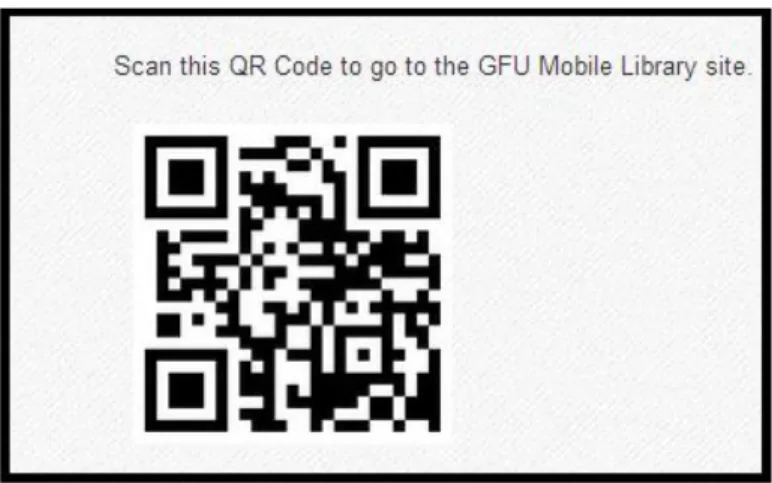 Şekil 3.8 : Mobil  siteye  yönlendirme  amaçlı  üretilmiĢ  QR Kod.  http://www.georgefox.edu/offices/murdock/MobileSite.html 