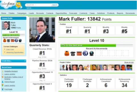 Figure 4: Salesforce CRM Gamification[7] 