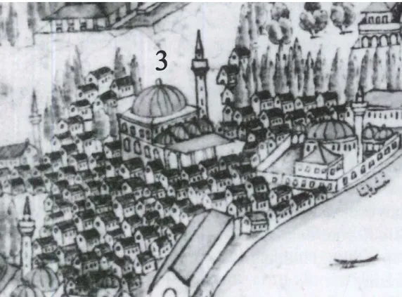 Şekil 2. 26 Üsküdar’ın Organik Yapısı, Konut Dokusu, Konut Dokusunun Rum Mehmed Paşa Camisi  İle İlişkisi 