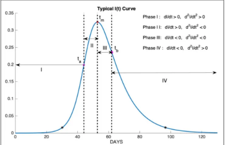 FIGURE 10 | Phase I: slow increase, Phase II: fast increase, Phase III: fast decrease, Phase IV: slow decrease.