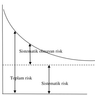 Grafik 2.2 Portföy Büyüklüğü İle Toplam, Sistematik Ve Sistematik Olmayan Risk 