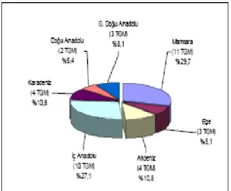 Grafik 3.  TEKMER’lerin Coğrafi Dağılımları 