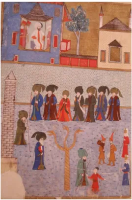 Şekil 4.2: Sürname-i Hümayün, Seyyidlerin Atmeydanına, (1582)             (Hipodrom  Atmeydanı İstanbul’un Tarih Sahnesi, ed
