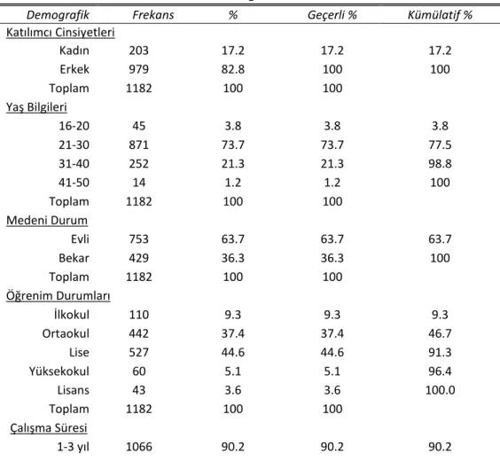 Tablo 2. KMO and Bartlett's Test 
