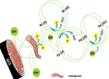 Figure 5.  The mechanism for the activation of Ni-Pd@rGO/GCE in the alkali medium.