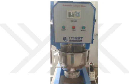 Şekil 3.1. Utest marka Otomatik Mikser. 