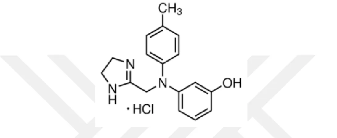 Şekil 2.7. Fentolaminin kimyasal yapısı (http://www.sigmaaldrich.com/catalog/  product/sigma/p7547?lang=en&amp;region=TR)
