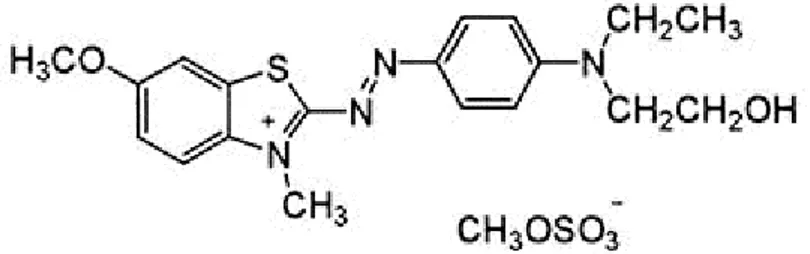 Şekil 1. Basıc Blue 41’in molekül yapısı.  2.1 İstatistik Analiz 