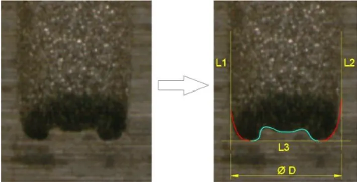 Figure 5: 2D spatial points of a sample wall form error and its  digitized status. 