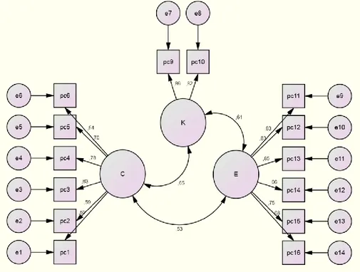 Figure 1. Diagram of the Confirmatory Factor Analysis. 