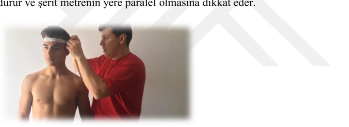 Şekil 4.1: Baş çevre ölçümü. 