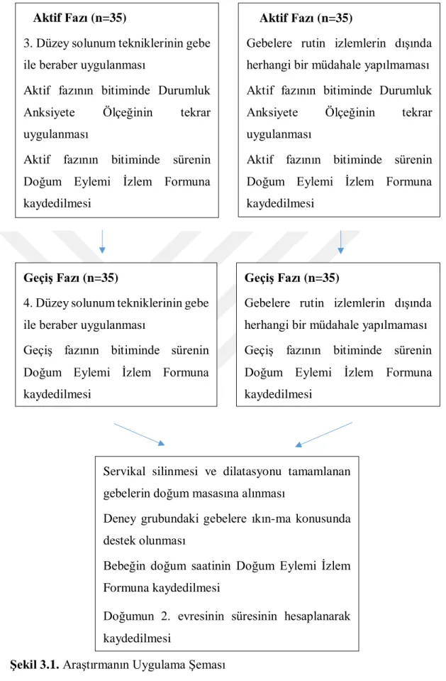 Şekil 3.1. Araştırmanın Uygulama Şeması 