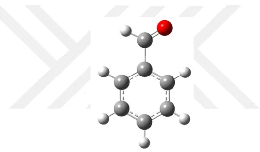 Şekil 1.1. Benzaldehit molekülü. 