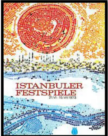 Şekil 2.5: Mengü Ertel, İstanbul Festival Afişi, 1973 