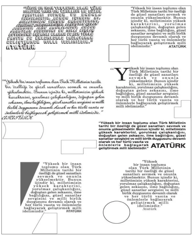Şekil 2.2: Geometrik Şekillerle Bloklama Örnekleri 