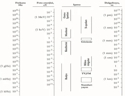 Şekil 2.1. Elektromanyetik spektrum (Martin, 2013). 