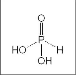 Şekil 3.7. Fosforoz Asit’in kimyasal yapısı  3.2. Metod 