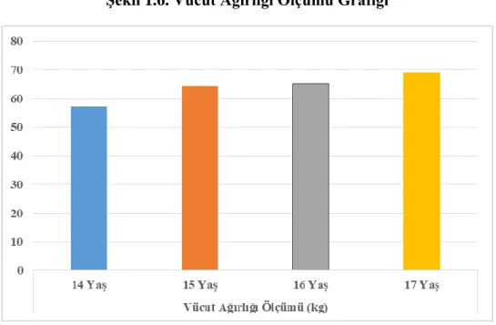 Şekil 1.6. Vücut Ağırlığı Ölçümü Grafiği