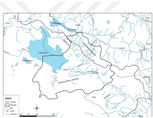 Şekil 3.1. Aksaray ili ve çalışma sahasını gösterir harita 