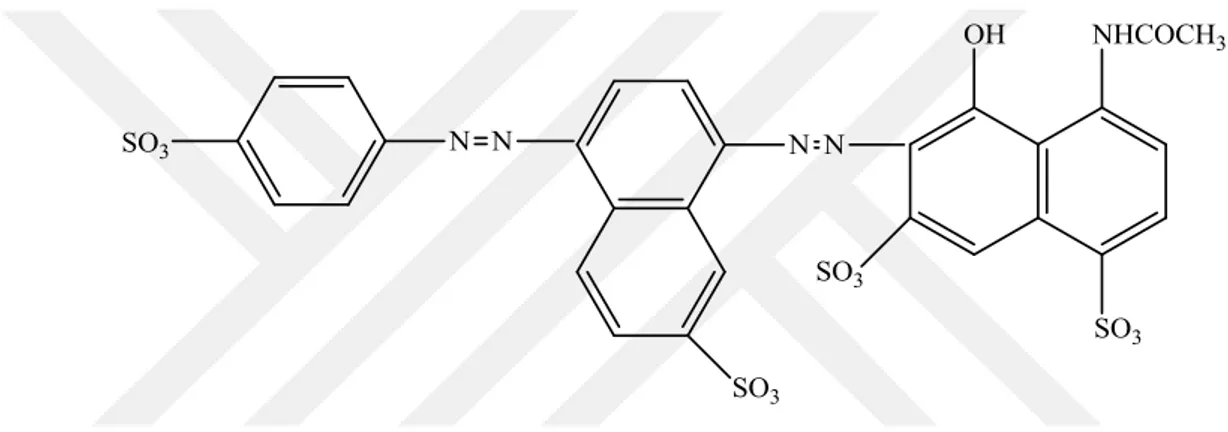 Şekil 2.14. Parlak Siyah molekül yapısı (E151)  