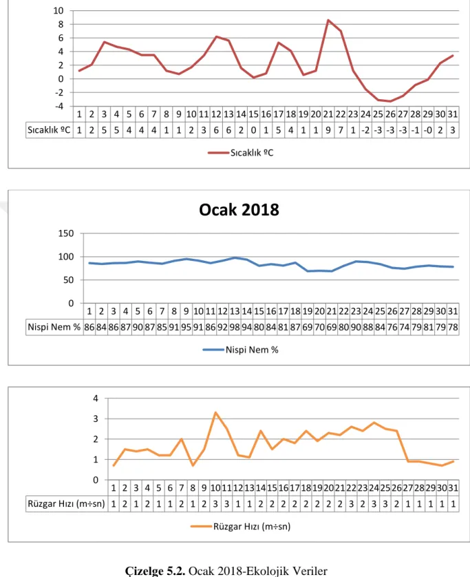 Çizelge 5.2. Ocak 2018-Ekolojik Veriler 