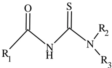 Şekil 1.5. Tiyoüre türevi ligandlarının genel formülü