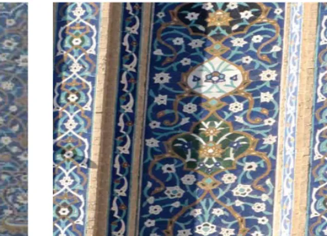Figure 22. multi-pointed flower, tiles of  the entrance, Great Mosque 