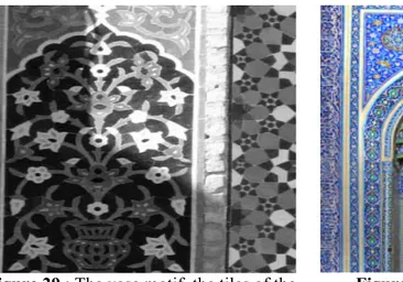 Figure 28: Great mosque of Yazd Figure 29 : The vase motif, the tiles of the 