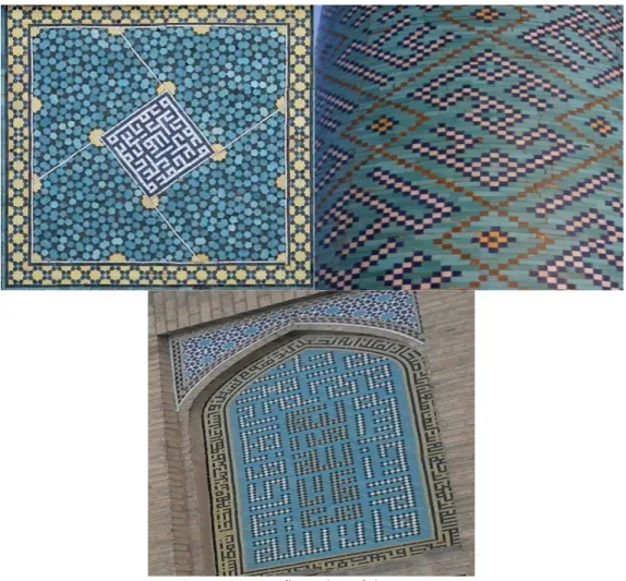 Figure 30:  Kufic script of the mosque   THULUTH SCRIPT 