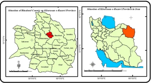 Figure 2. Situation of studied region  (Source: Research findings, 2015) 