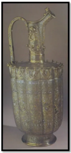 Figure 2. Inlaid pitcher, the Hermitage Museum, Reference: (Ward, 2005: 78) 