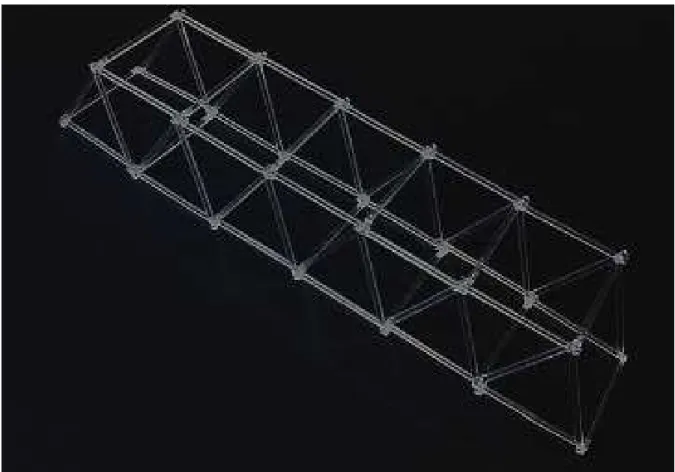 Figure 5: Truss model with pin connected PVC members 