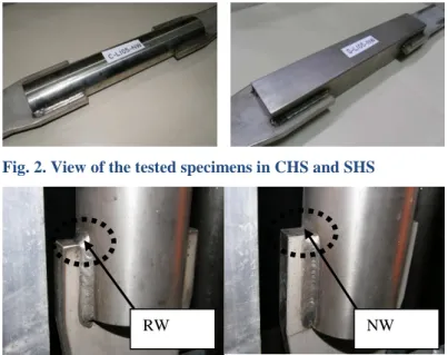 Fig.  3.   View of the slot end conditions with / without a return weld 