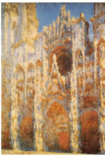 Şekil 6. Claude Monet, Rouen Cathedral, the West Portal and Saint-Romain Tower: Full  Sunlight