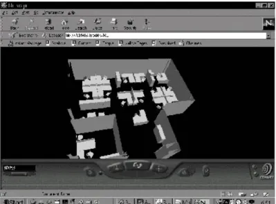 Figure 3: A snapshot of the drawing converted from 3DStudioMAX into VRML.  Creating  3D  worlds