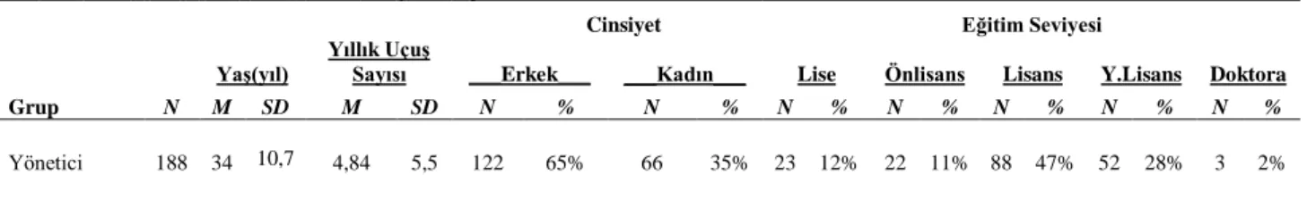 Tablo 4.2: Demografik Bilgi Özeti - 2  