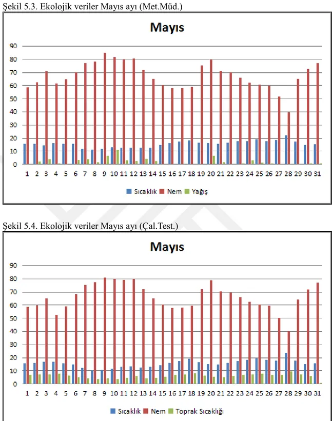 ġekil 5.3. Ekolojik veriler Mayıs ayı (Met.Müd.) 