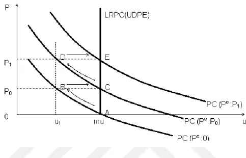 Grafik 4:Uyarlanabilir Beklentiler ve Phillips Eğrisi 