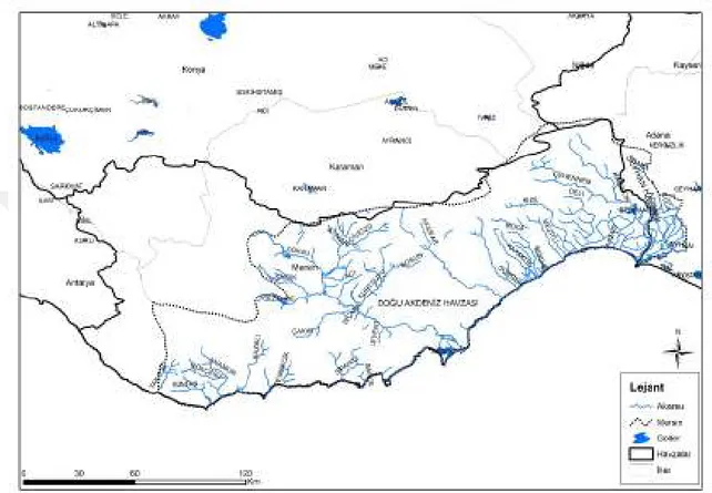 Şekil 3.1. Mersin ili ve çalışma sahasını gösterir harita 