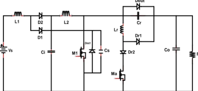 Figure  1  represents  the  circuit  configuration  of  the  proposed  dual-boost  pulse  width  modulation  (PWM)  converter
