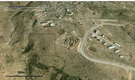 Figure 1. Satellite image of the study area and the slopes in Şirnak City.              