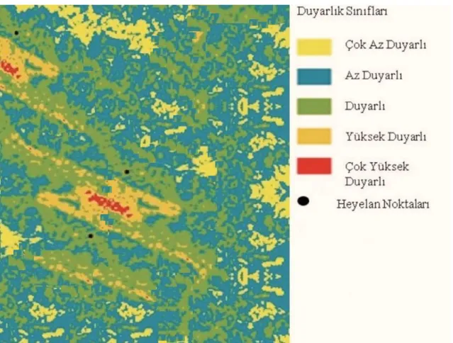 Şekil 5. Şırnak Heyelan Risk Haritası   5. SONUÇLAR (RESULTS) 