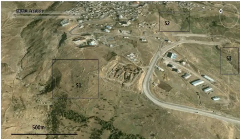 Figure 1. Satellite Image of The Study Area and The Slopes in Şırnak City. 