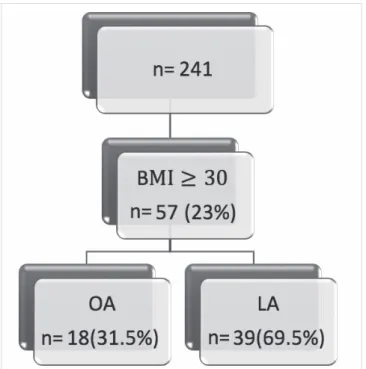 table 1. Demographics and pathologies of the obese patients grouped according to types of operation